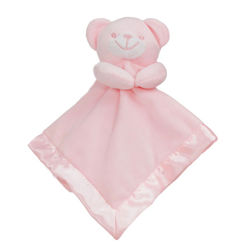 Jucarie cu minipaturica pentru bebelusi ursulet Soft Touch roz