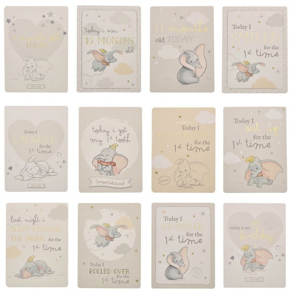 Set cartonase tip milestone pentru primele evenimente ale bebelusului - Dumbo