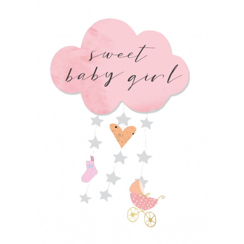 Felicitare Sweet Baby Girl krbaby.ro