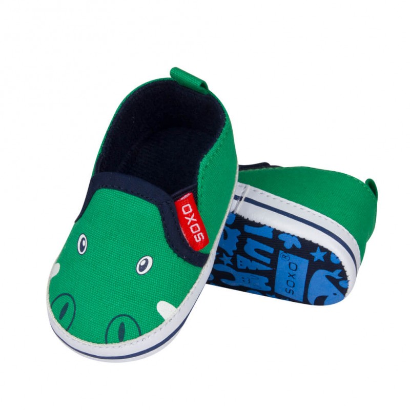 Pantofiori bebelusi - model crocodil krbaby.ro