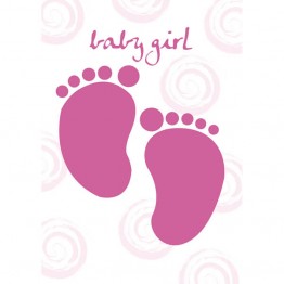 Felicitare New Baby Girl - model picioruse