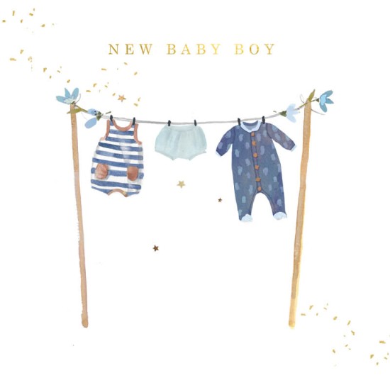 Felicitare New Baby Boy model costumase