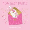 Felicitare pentru gemeni Baby Twins model plic roz