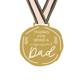 Felicitare pentru tatici model medalie