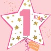 Felicitare prima aniversare fetita model stea
