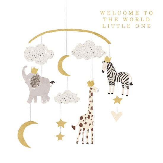 Felicitare unisex Welcome to the World model animalute