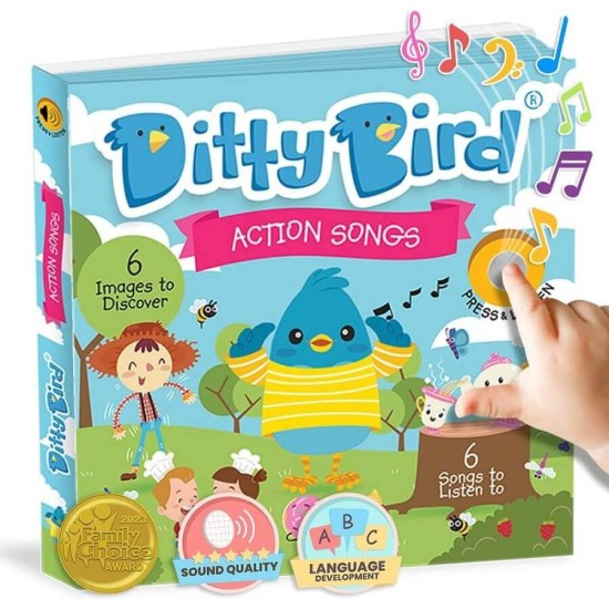 Carte cu sunete in limba engleza pentru copii Ditty Bird - Action Songs