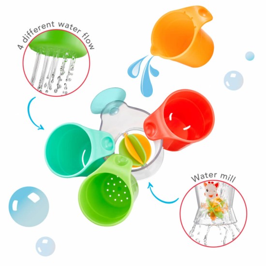 Set jucarii de baie pahare girafa Sophie