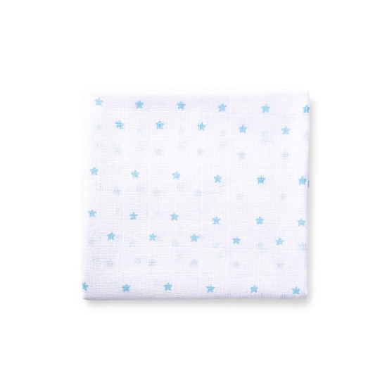 Set 3 museline 80 x 80 cm Inter Baby model panda - alb si bleu