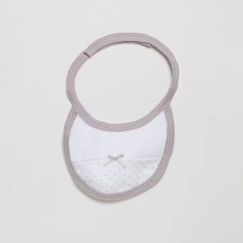 Set cadou nou nascuti 4 piese din bumbac Inter Baby - alb si gri