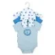 Set cadou bebe 5 piese bumbac model monstruleti 0-3 luni