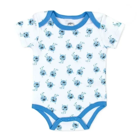 Set cadou bebe 5 piese bumbac model monstruleti 0-3 luni