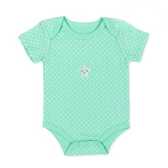 Set cadou bebe 5 piese bumbac model stele si nori 3-6 luni