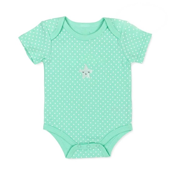 Set cadou bebe 5 piese bumbac model stele si nori 3-6 luni