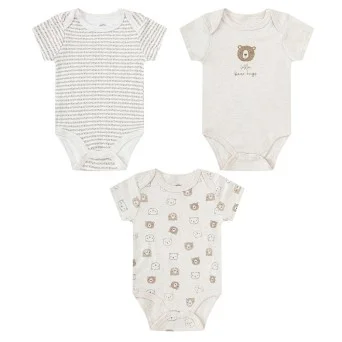 Set 3 body-uri pentru bebelusi model ursulet - marimea 6-9 luni