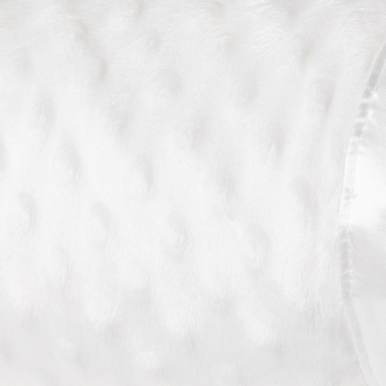 Paturica Bebelusi Alba cu Satin - Moale si Eleganta 75x75 cm