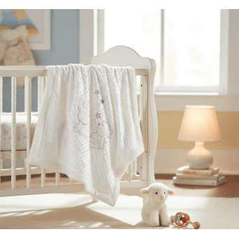 Paturica bebelusi pufoasa iepuras si ursulet Rock a Bye Baby