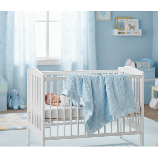 Paturica Bebelusi Minky Bleu - Moale si Senzoriala