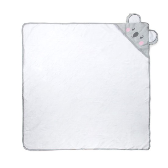 Prosop bebe cu gluga din bumbac - ursulet koala gri