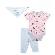 Set 3 piese pentru fetite My Stylist Mother's Choice - marimea 0-3 luni