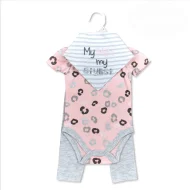 Set 3 piese pentru fetite My Stylist Mother's Choice - marimea 0-3 luni