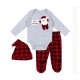 Set cadou Craciun bebe 3 piese bumbac My First Christmas - marimea 3-6 luni