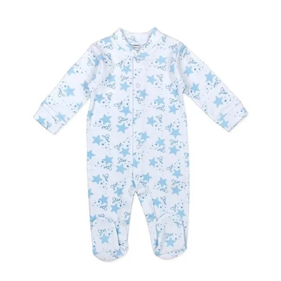 Set cadou hainute pentru bebelusi 7 piese model stelute bleu - marimea 3-6 luni