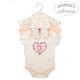 Set cadou bebe 5 piese bumbac model floricele 3-6 luni