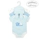 Set cadou bebe 5 piese bumbac model girafa si elefant 0-3 luni