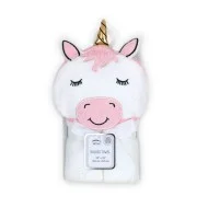 Prosop bebe cu gluga din bumbac - unicorn