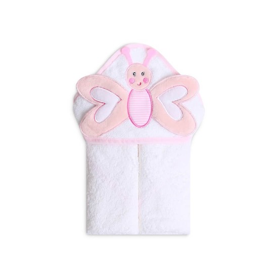Prosop bebe cu gluga din bumbac - fluturas