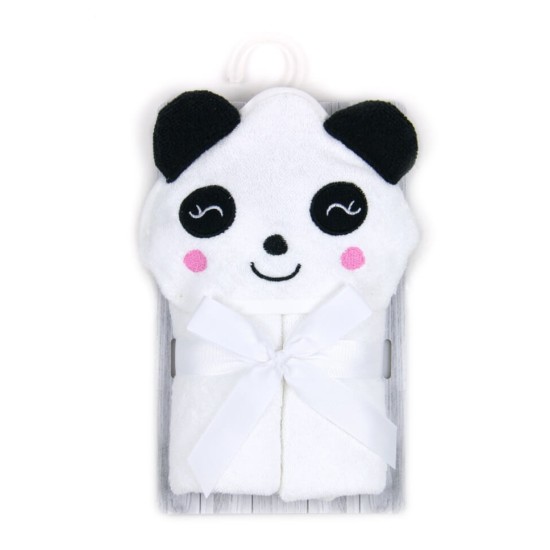 Prosop bebe cu gluga din bumbac - ursulet panda