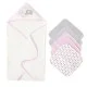 Set cadou bebelusi cu 5 mini prosopele si prosop de baie cu gluga - little love