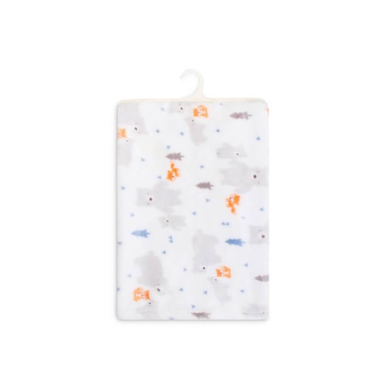 Paturica din fleece pentru bebelusi - model animalute de padure