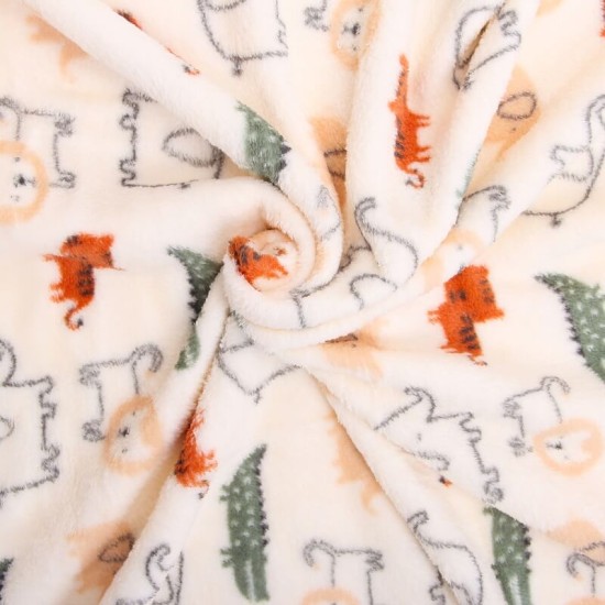 Paturica din fleece pentru bebelusi - model safari