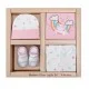 Set cadou nou nascuti 4 piese din bumbac model unicorn Infancie