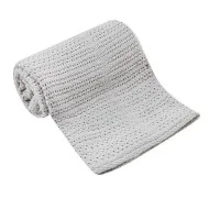 Paturica celulara din bumbac gri 70 x 90 cm Mother's Choice