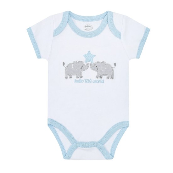 Set cadou bebelusi 5 piese bumbac model big world - marimea 3-6 luni