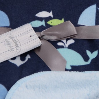 Paturica pufoasa pentru bebelusi model marin Mother's Choice