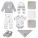 Set cadou nou nascuti 10 piese din bumbac model stelute - Mother's Choice