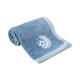 Paturica din fleece cu broderie pentru bebelusi - bleu - Mother's Choice