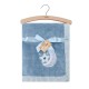 Paturica din fleece cu broderie pentru bebelusi - bleu - Mother's Choice