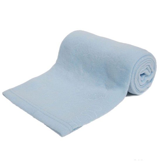 Paturica bebe din fleece bleu Soft Touch