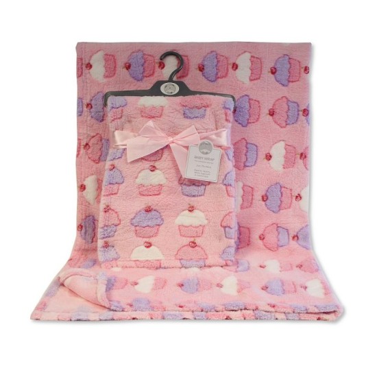 Paturica din fleece pentru bebelusi model cupcake Snuggle Baby