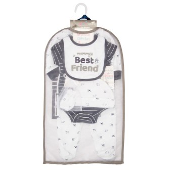 Set cadou hainute baietel model Best Friend 5 piese si punga cadou