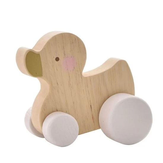 Jucarie din lemn de impins ratusca - Bambino by Juliana