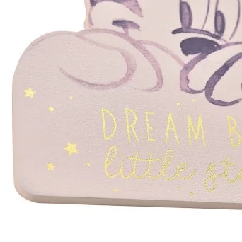 Placuta decorativa pentru camera bebelusului dream big Minnie Mouse