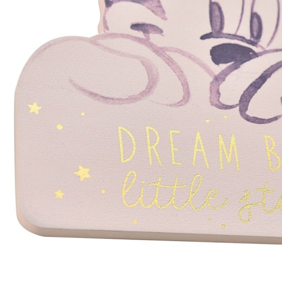 Placuta decorativa pentru camera bebelusului dream big Minnie Mouse
