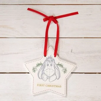 Disney Magical Beginnings - Placuta din lemn First Christmas Eeyore