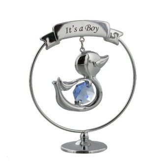 Marturie cu cristale Swarovski It's a Boy - model ratusca
